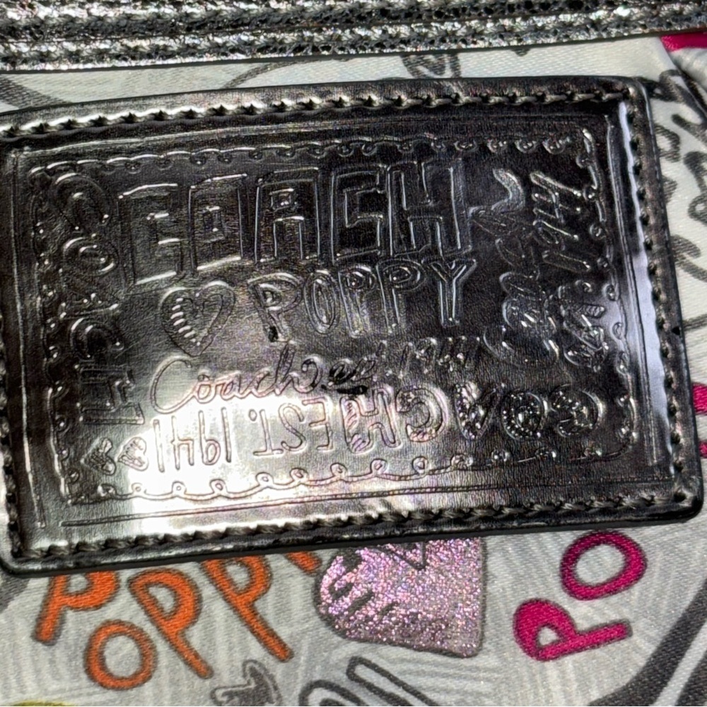 Coach Poppy Multicolor Graffiti Print Double Zipper Crossbody - Picture 5 of 13